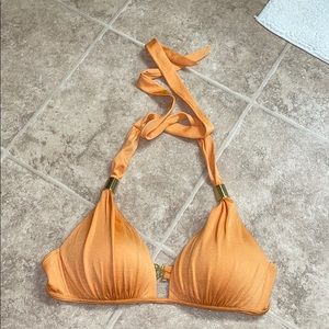 Victoria’s Secret orange bikini top halter style